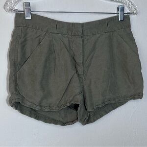 Wilfred olive green linen blend shorts
